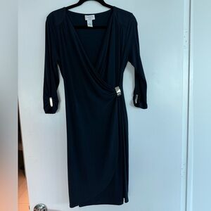Navy blue above knee dress